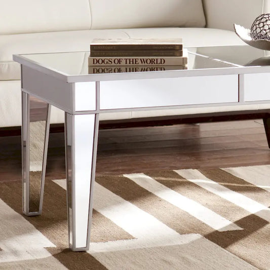SEI Furniture Dalton Mirrored Rectangle Coffee Table