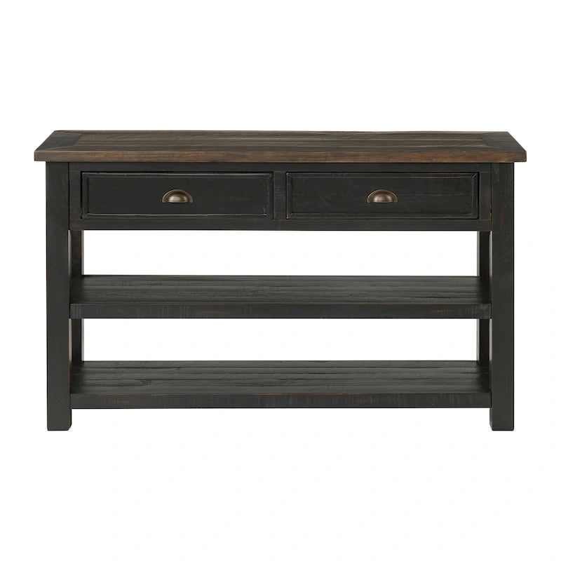 The Gray Barn Downington Solid Wood 2-Drawer Sofa Console Table