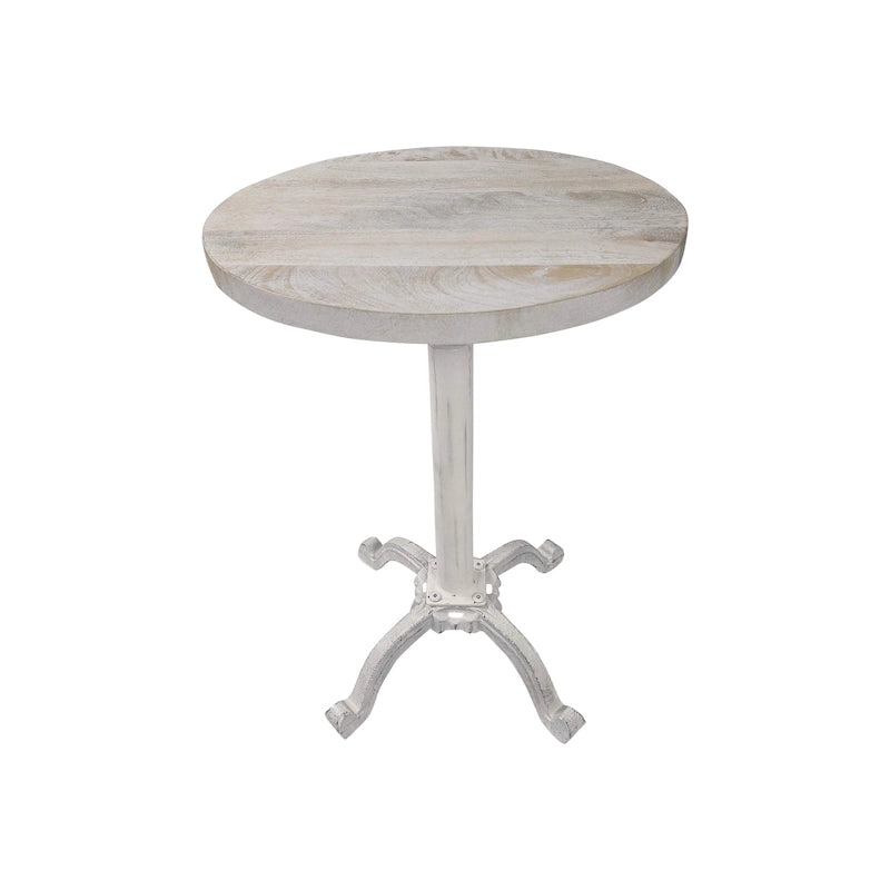 Carolina Living Colton Adjustable Vintage Table - Natural Driftwood Top - Aged Iron Base