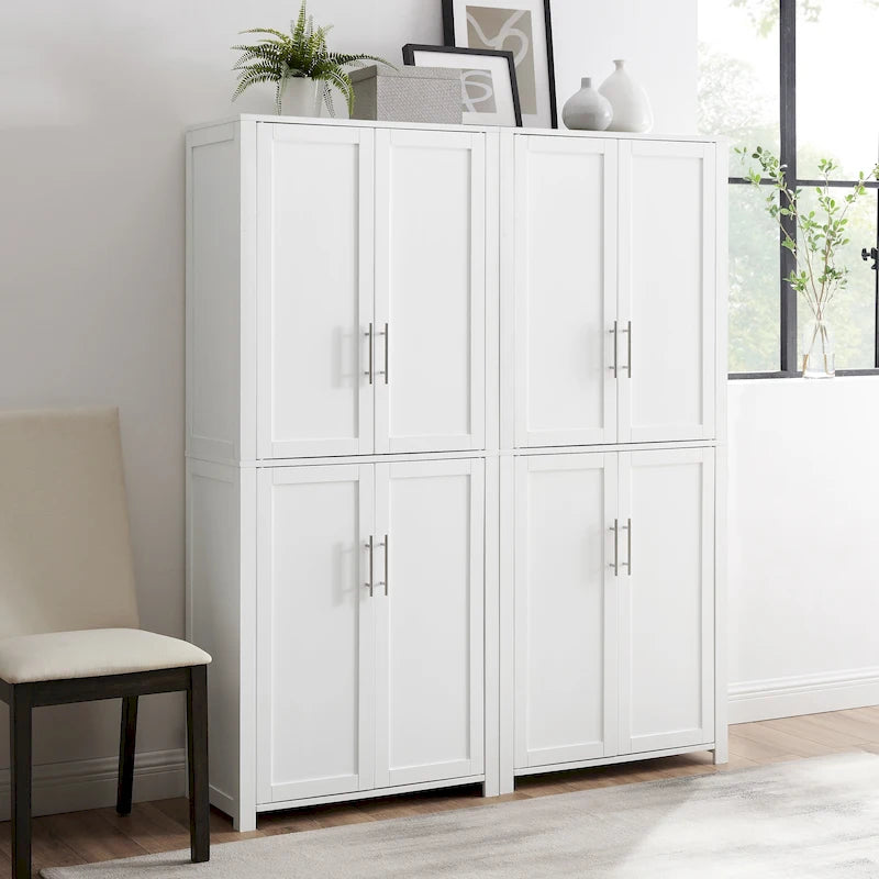 Crosley Savannah 6-shelf Pantry Storage Cabinets (Set of 2) - 56 w x15 d x 67 h