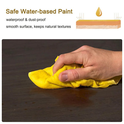 Gold Relief Dragon Totem Brown Console Table Entryway Table with Drawer and Bottom Shelf - 32.09x12.6x32.28