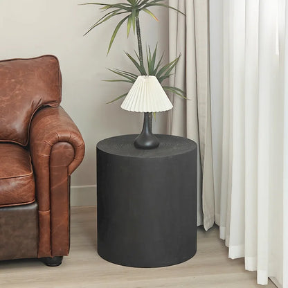 Set of 3 Round Wood Coffee Table with Clear and Visible Tree Rings, Side Table End Table for Living Room Fully Assembled