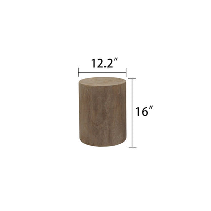 Set of 3 Round Wood Coffee Table with Clear and Visible Tree Rings, Side Table End Table for Living Room Fully Assembled