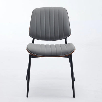 GDFStudio Mid Century Modern Armless Upholstered Dining Chairs with Metal Legs