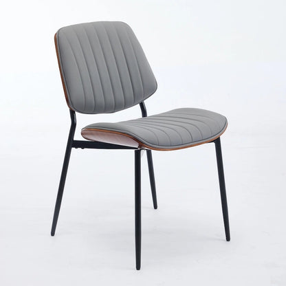 GDFStudio Mid Century Modern Armless Upholstered Dining Chairs with Metal Legs