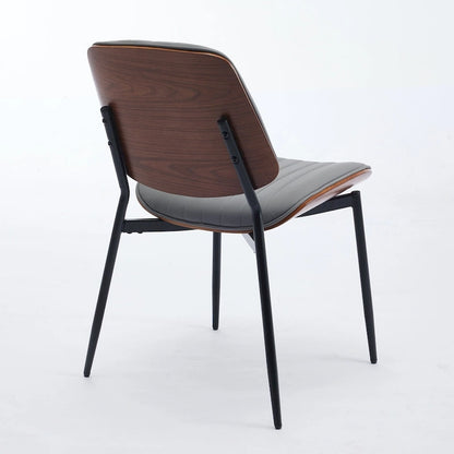 GDFStudio Mid Century Modern Armless Upholstered Dining Chairs with Metal Legs