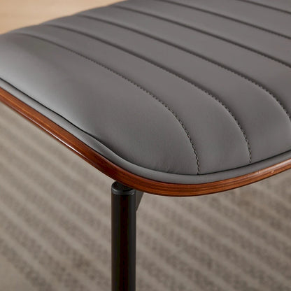 GDFStudio Mid Century Modern Armless Upholstered Dining Chairs with Metal Legs