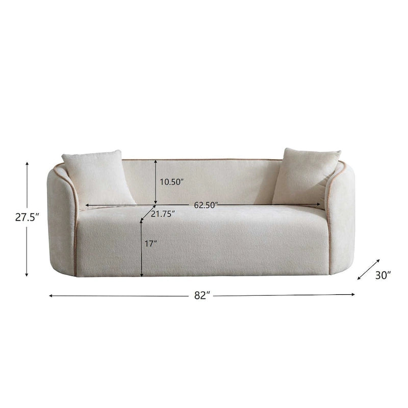 Christopher Knight Home - Tonson 82 Boucle Curved 3-Seater Sofa