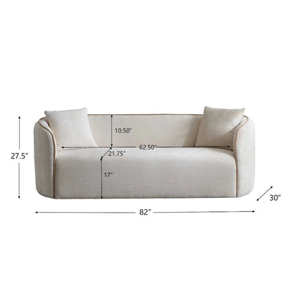 Christopher Knight Home - Tonson 82 Boucle Curved 3-Seater Sofa