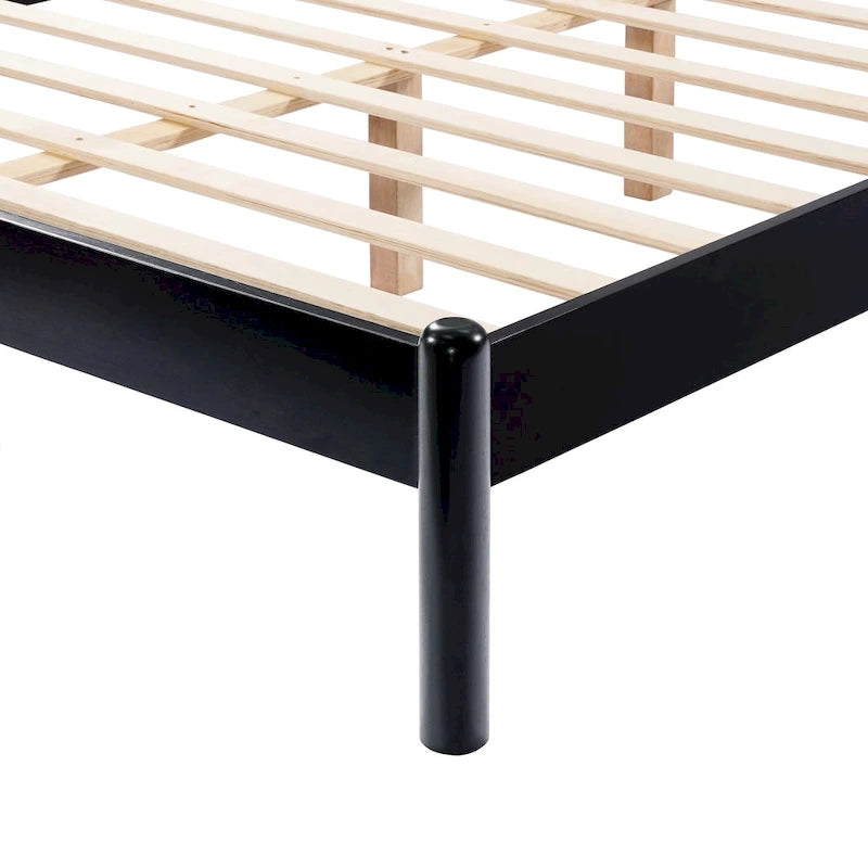 Christopher Knight Home Queen Wood Platform Bed Frame with Fluffy Soft Headboard