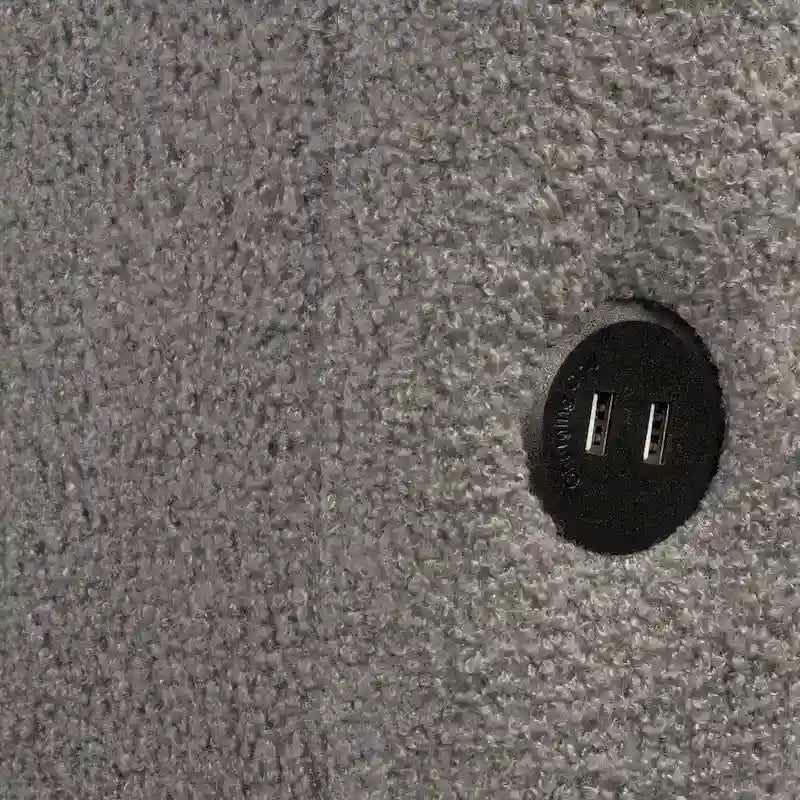 Queen Size Daybed Upholstered Platform Sofa Bed with USB and 2 Drawers, Vertical Stripes Recliner Bed Loveseat Chaise Lounge