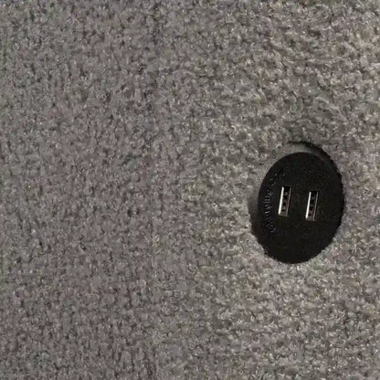 Queen Size Daybed Upholstered Platform Sofa Bed with USB and 2 Drawers, Vertical Stripes Recliner Bed Loveseat Chaise Lounge