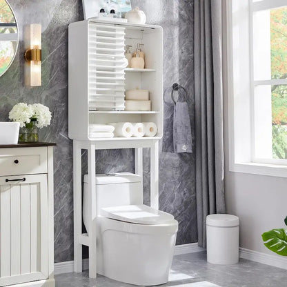 Slatted Door Over The Toilet Storage Cabinet, Bathroom Storage Cabinet