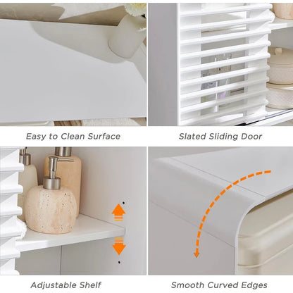 Slatted Door Over The Toilet Storage Cabinet, Bathroom Storage Cabinet