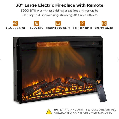 Farmhouse Fireplace TV Stand, Entertainment Center, Media Console