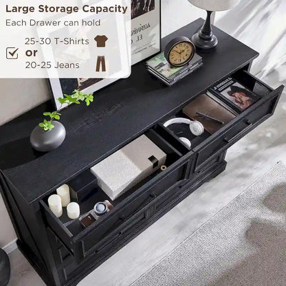 Farmhouse 8 Drawers Dresser Chests for Bedroom, Wood Chest of Drawers