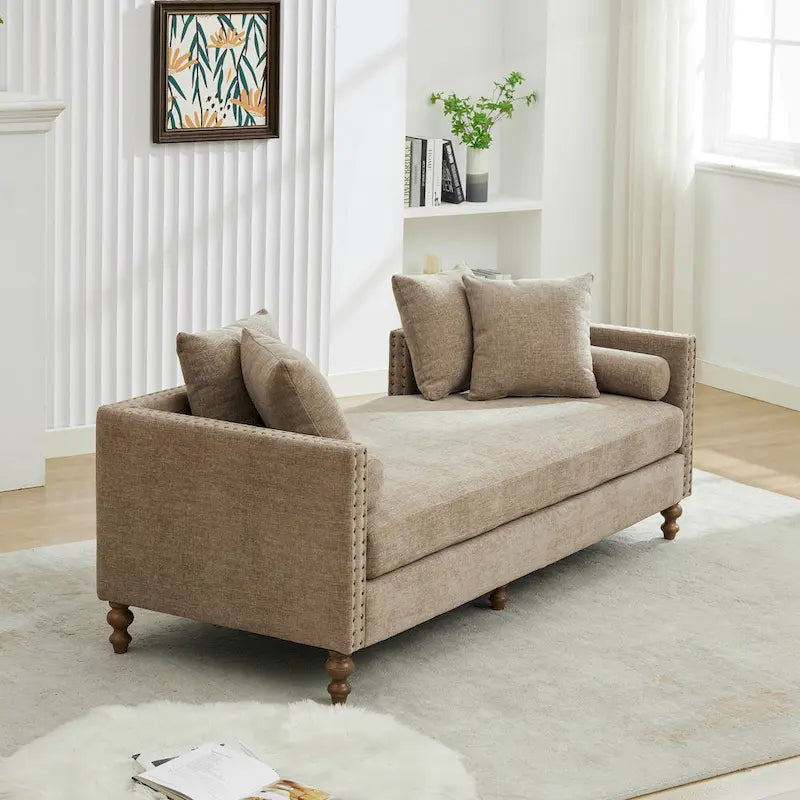 Comfortable Upholstered Chaise Lounge with Various Features for Relaxation