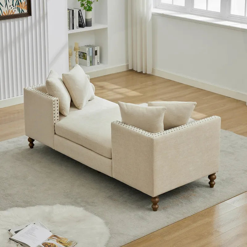 Comfortable Upholstered Chaise Lounge with Various Features for Relaxation