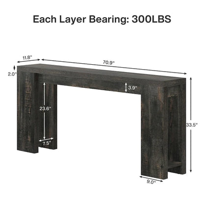 70.9 Inches Long Console Sofa Table for Living Room Entryway Hallway