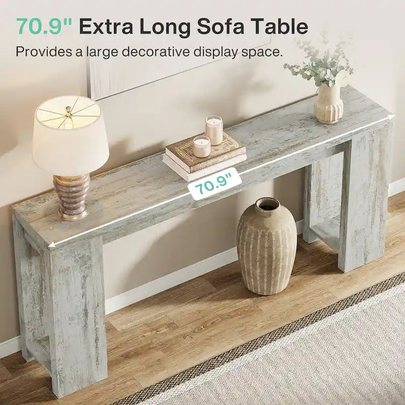 70.9 Inches Long Console Sofa Table for Living Room Entryway Hallway