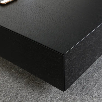 Mid Century Modern Coffee Table, Minimalist Wood Veneer Coffee Table with Storage for Living Room, Fully-assembled