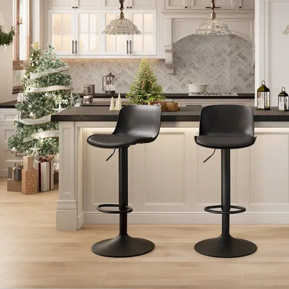 Swivel Bar Stools Set of 2, Height Adjustable Counter Stools