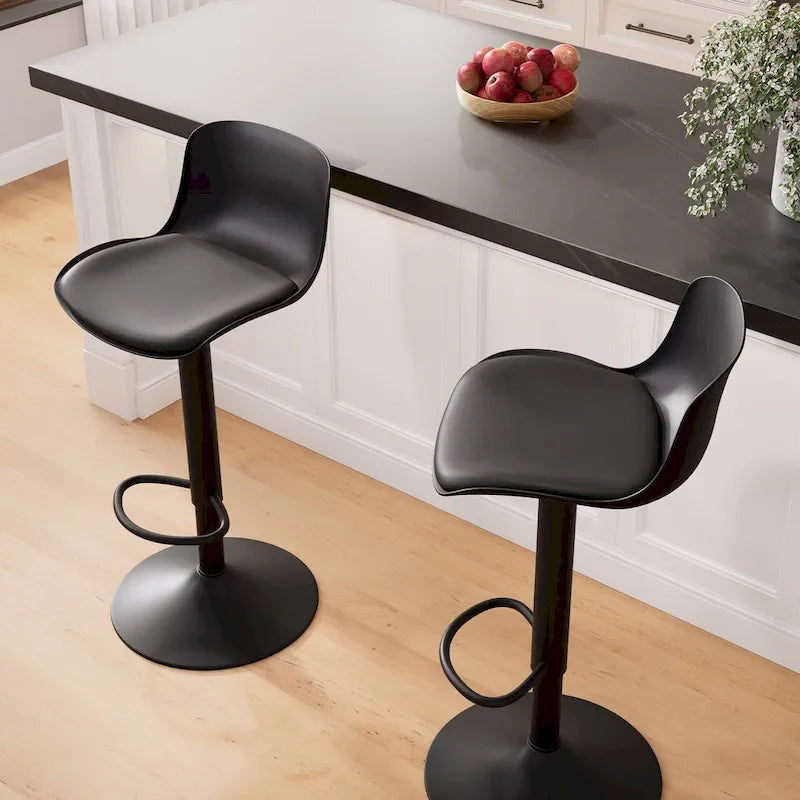 Swivel Bar Stools Set of 2, Height Adjustable Counter Stools