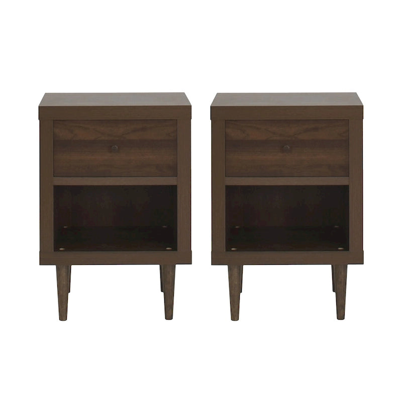 Nystrom Faux Wood Single Drawer Nightstand by Christopher Knight Home