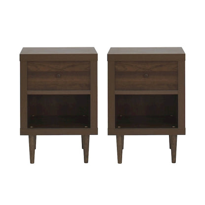 Nystrom Faux Wood Single Drawer Nightstand by Christopher Knight Home