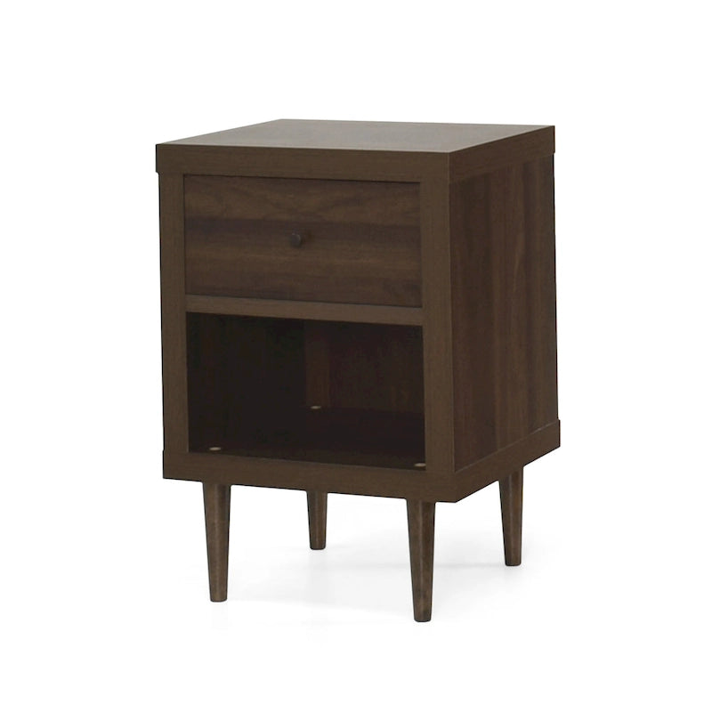 Nystrom Faux Wood Single Drawer Nightstand by Christopher Knight Home