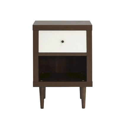Nystrom Faux Wood Single Drawer Nightstand by Christopher Knight Home