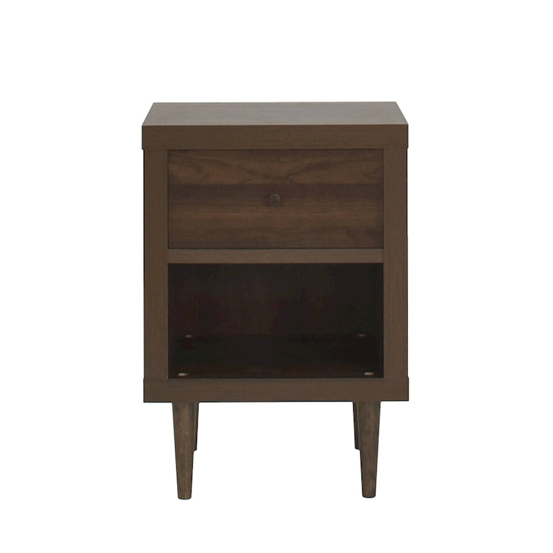 Nystrom Faux Wood Single Drawer Nightstand by Christopher Knight Home