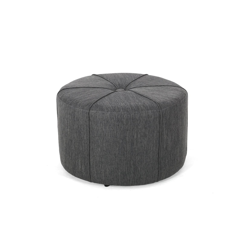 Birdsong Upholstered Round Ottoman by Christopher Knight Home