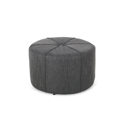 Birdsong Upholstered Round Ottoman by Christopher Knight Home