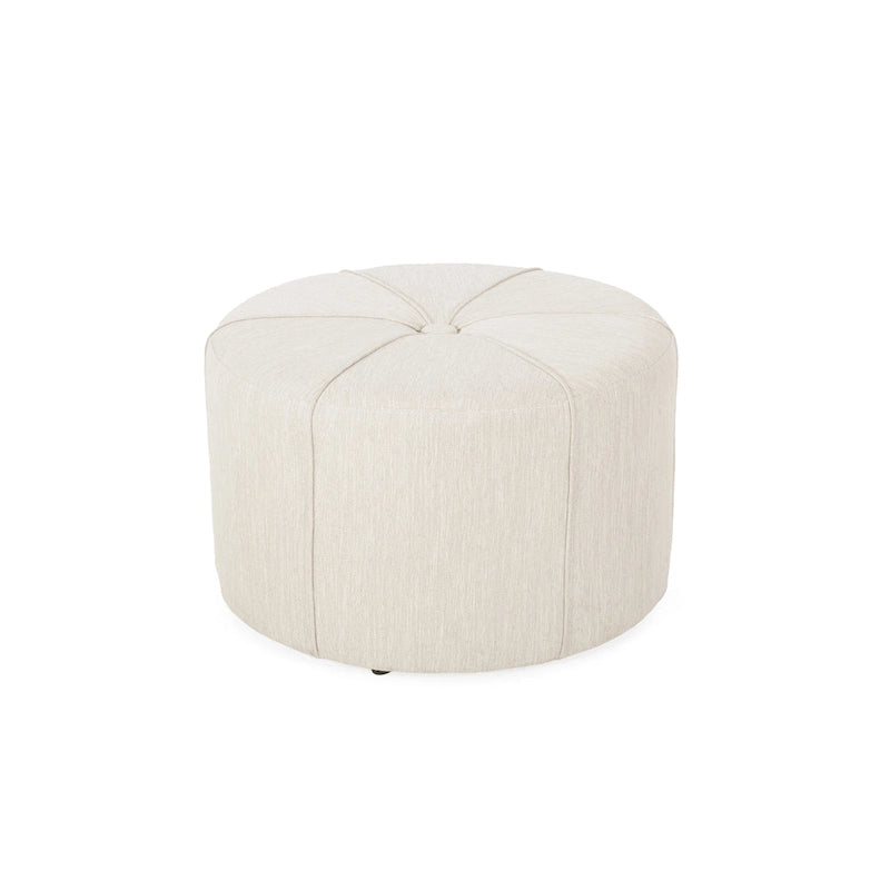 Birdsong Upholstered Round Ottoman by Christopher Knight Home