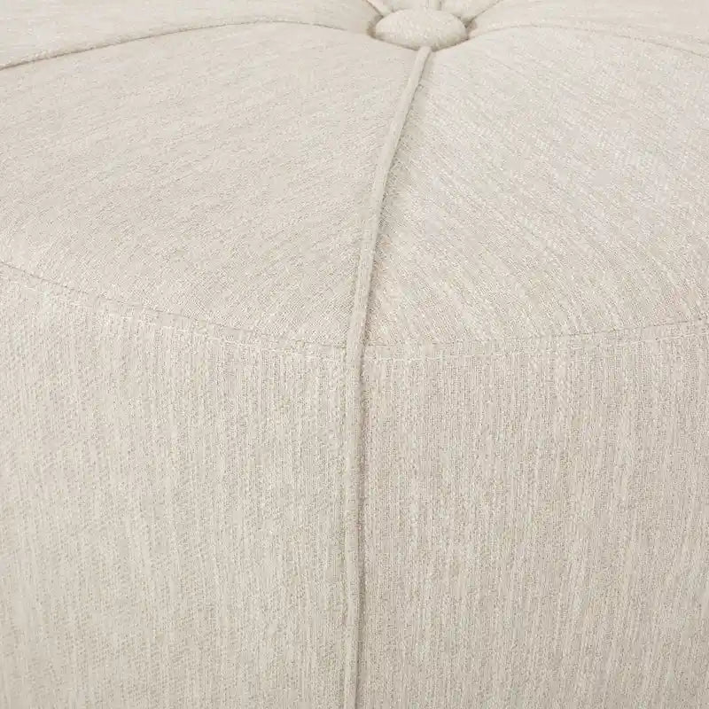 Birdsong Upholstered Round Ottoman by Christopher Knight Home