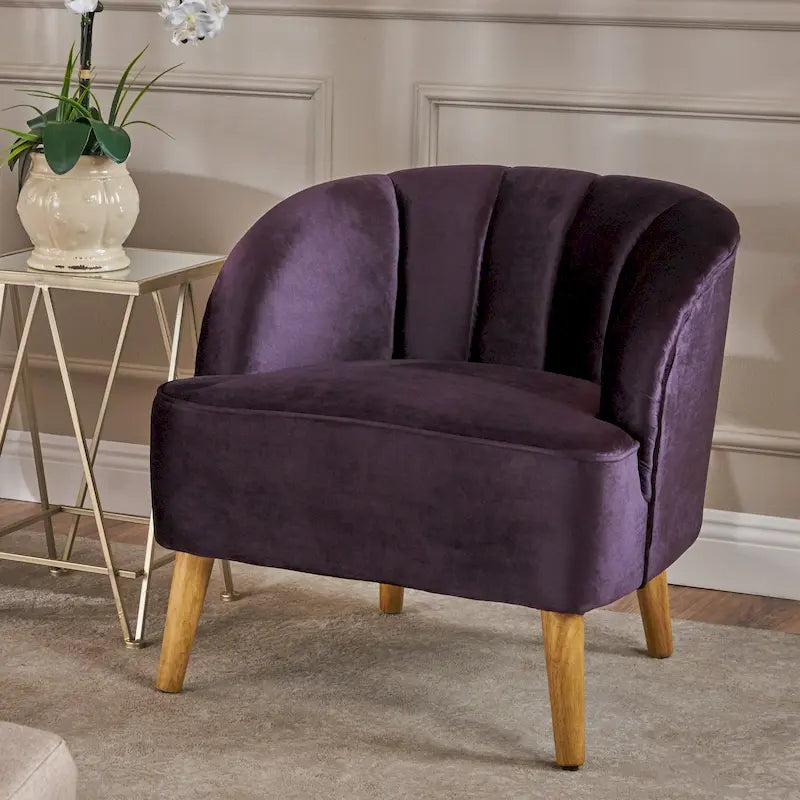 Amaia Modern Velvet Club Chair by Christopher Knight Home