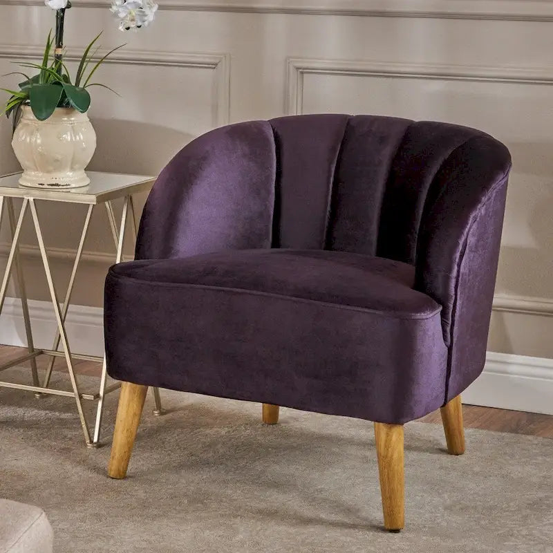 Amaia Modern Velvet Club Chair by Christopher Knight Home
