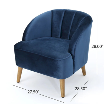 Amaia Modern Velvet Club Chair by Christopher Knight Home