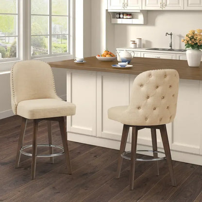 Madison Park Heyes Counter Stool with 360 degree Swivel Seat
