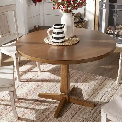 Ronda Round Two-Tone Dining Table
