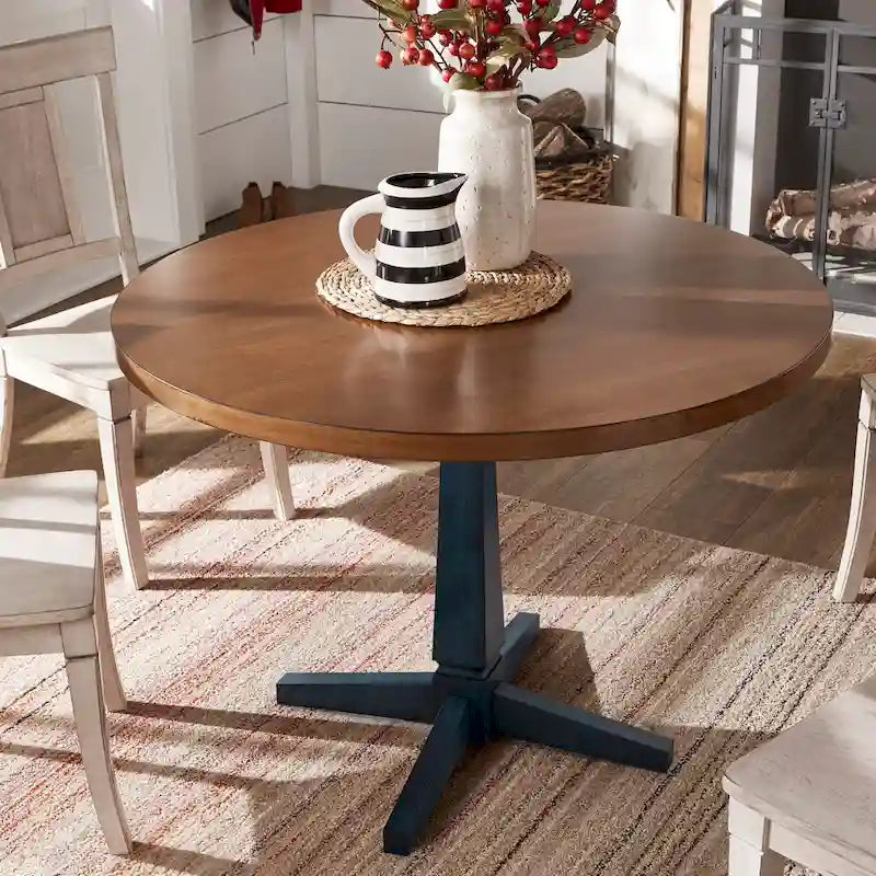 Ronda Round Two-Tone Dining Table