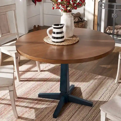 Ronda Round Two-Tone Dining Table