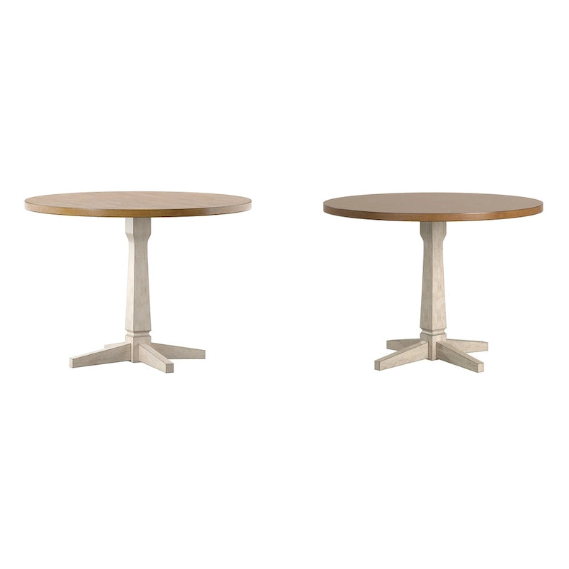 Ronda Round Two-Tone Dining Table