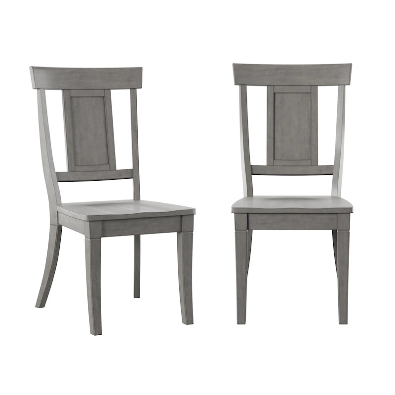 Ronda Panel Back Wood Dining Chairs (Set of 2)