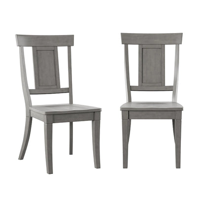 Ronda Panel Back Wood Dining Chairs (Set of 2)
