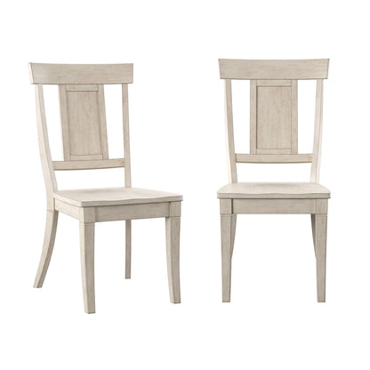 Ronda Panel Back Wood Dining Chairs (Set of 2)