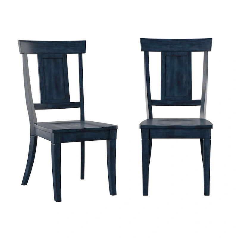 Ronda Panel Back Wood Dining Chairs (Set of 2)