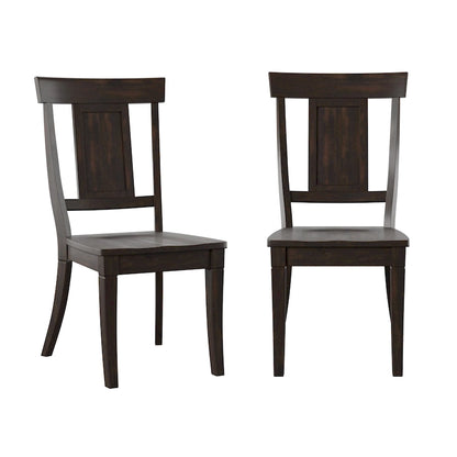 Ronda Panel Back Wood Dining Chairs (Set of 2)