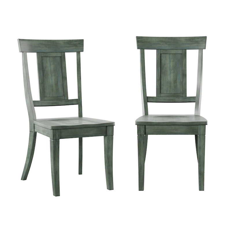 Ronda Panel Back Wood Dining Chairs (Set of 2)